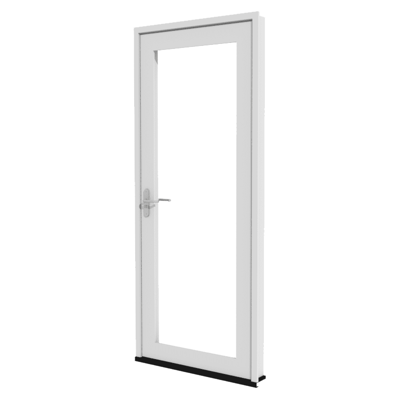 Enkele pvc terrasdeur buitendraaiend met onderhoudsvriendelijk profiel